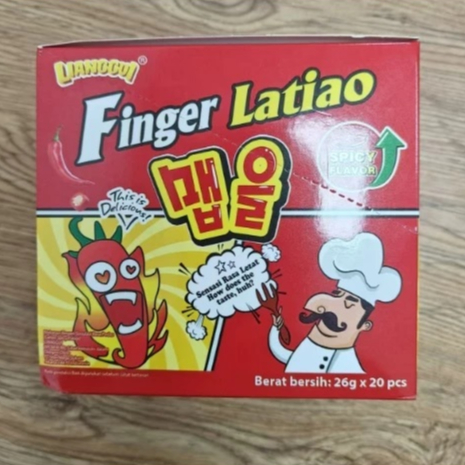 

LIANGGUI FINGER LATIAO CEMILAN VIRAL/SNACK IMPORT/HALAL 1BOX ISI 20 @26 GRAM