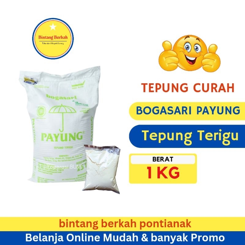 

Tepung Terigu Payung Curah 1 kg (timbang per KG)