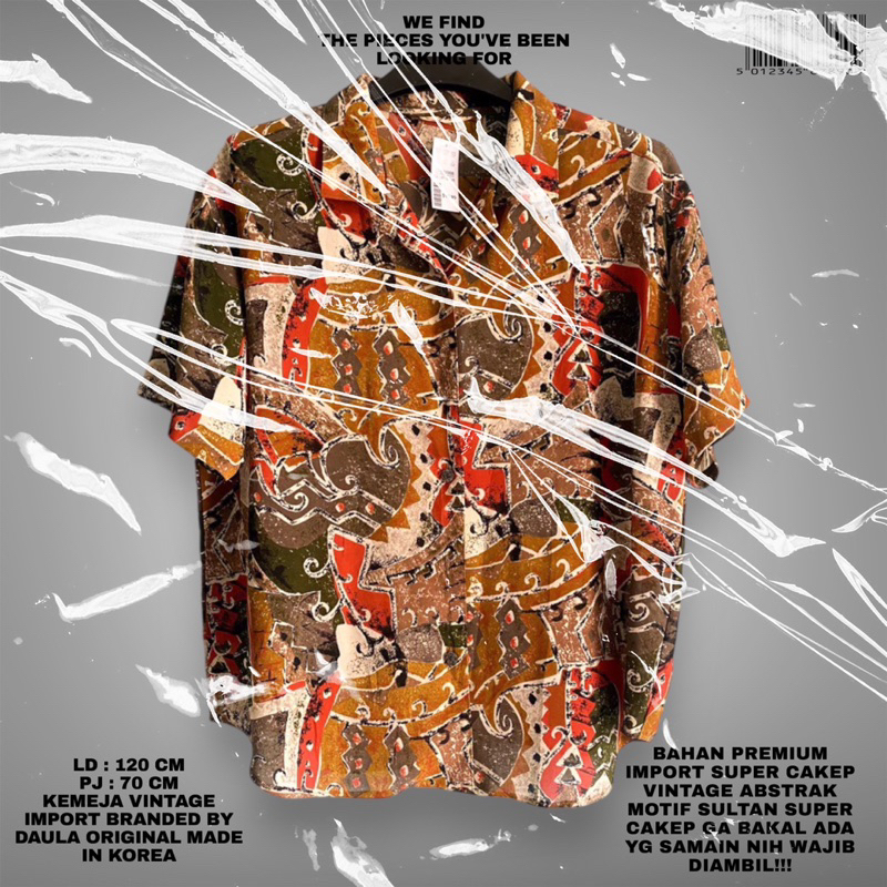 DAULA ORIGINAL/KEMEJA VINTAGE RETRO IMPORT/KEMEJA KOREAN/KEMEJA KOREAN LOOK/KOREAN STYLE/KEMEJA VINT