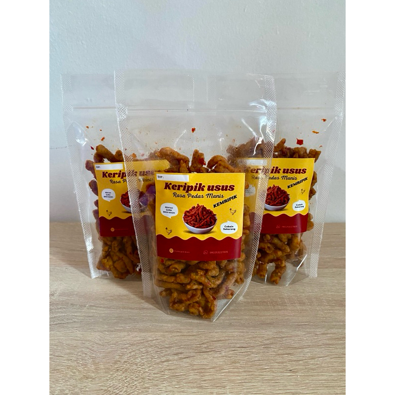 

Kemripik.kres keripik usus pedas manis racikan sendiri 100g