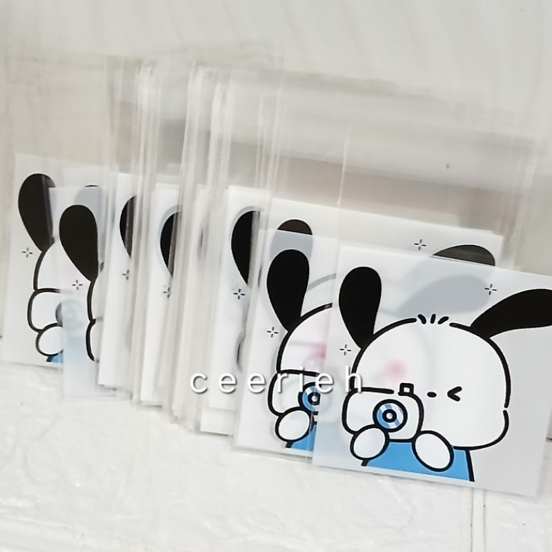 

PLASTIK OPP SEAL 7×7 POCHACCO LUCU // PLASTIK FREEFIS KARAKTER POCHACCO MULTIFUNGSI