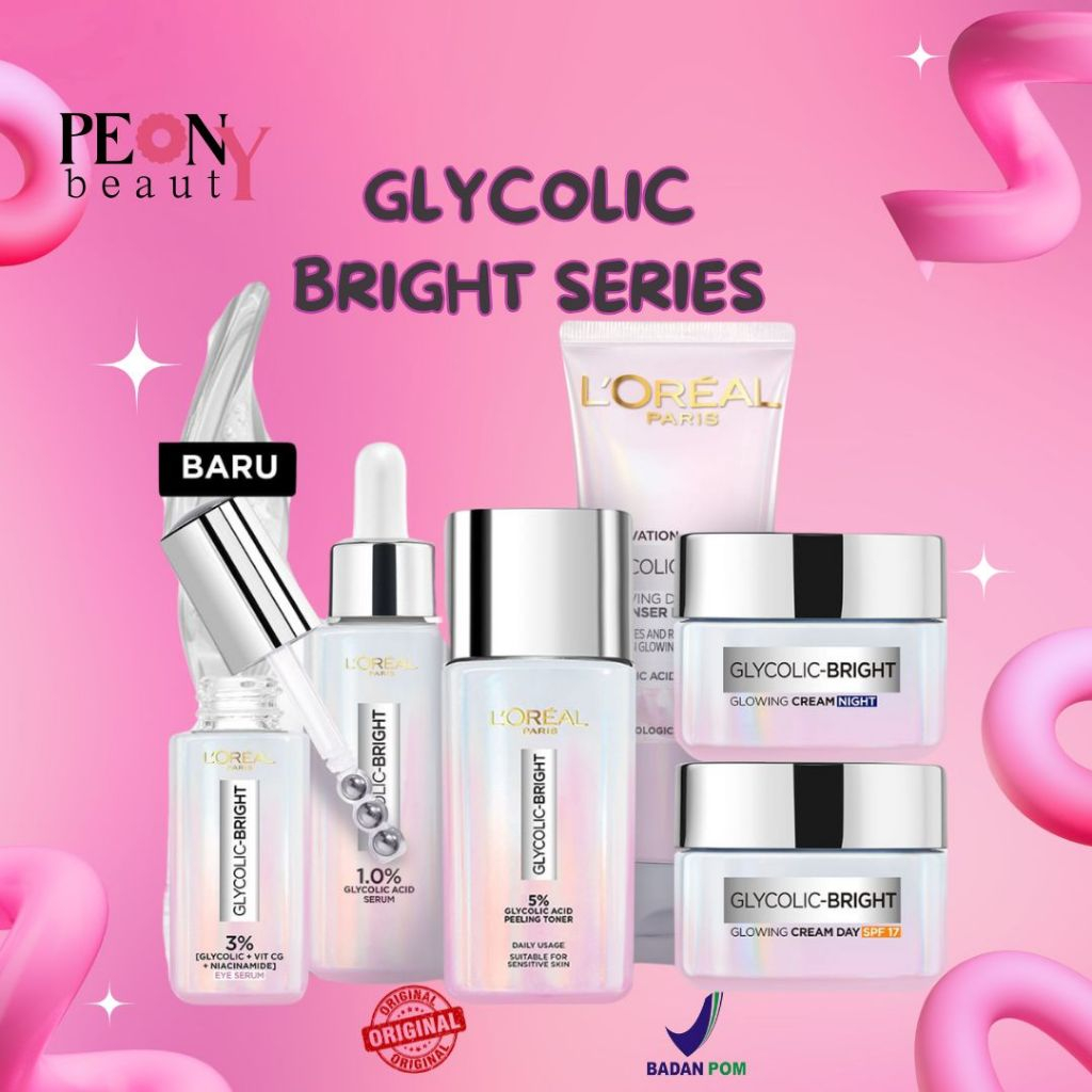 LOREAL Gylco Series/pelembab/serum wajah/toner/feeling toner/serum /cleanser/day cream/night cream