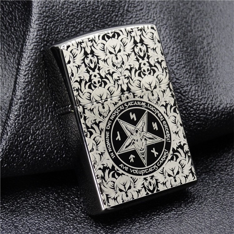 Korek Api Model Zippo Matte Kw Motif Silver 18