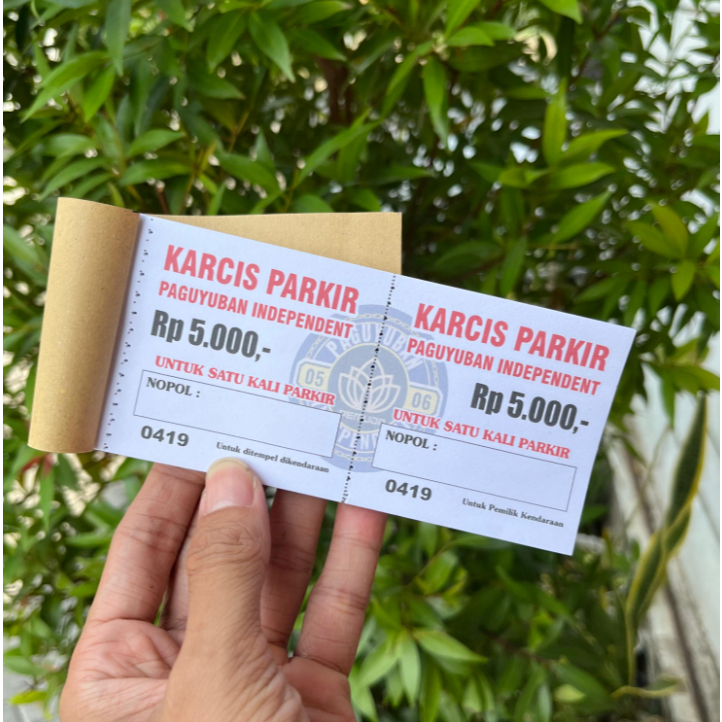 

KUPON UNDIAN / KARCIS PARKIR / KUPON JALAN SEHAT Ukuran 14x6,5 cm