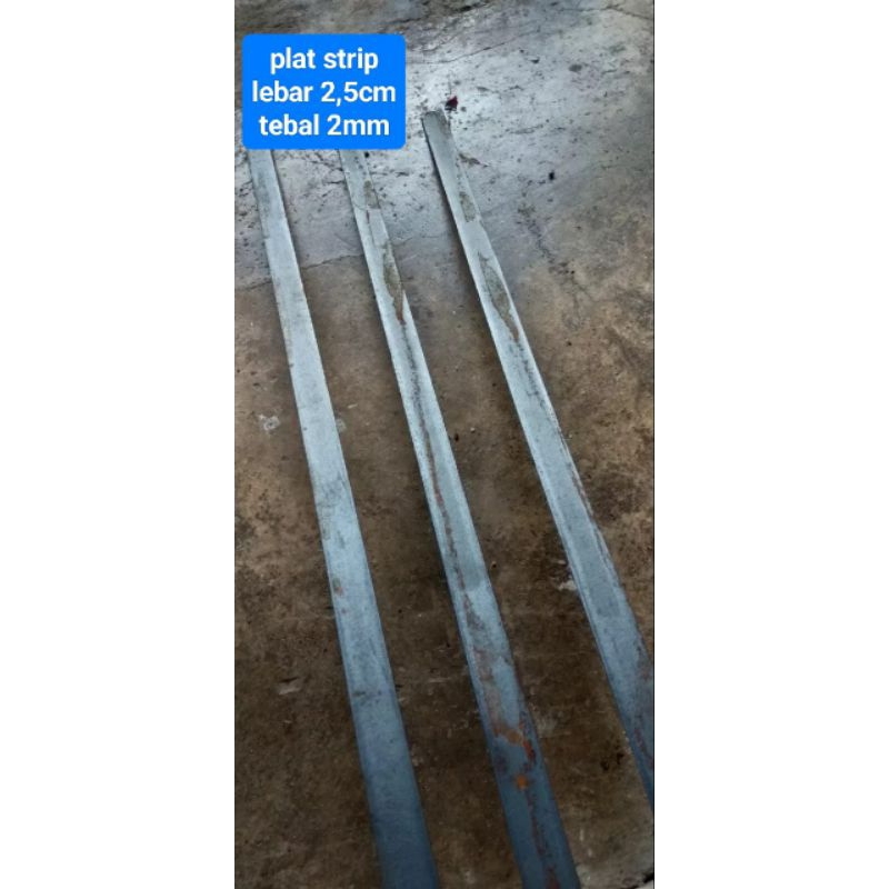PLAT BESI STRIP lebar 2,5cm tebal 2mm panjang 100mm