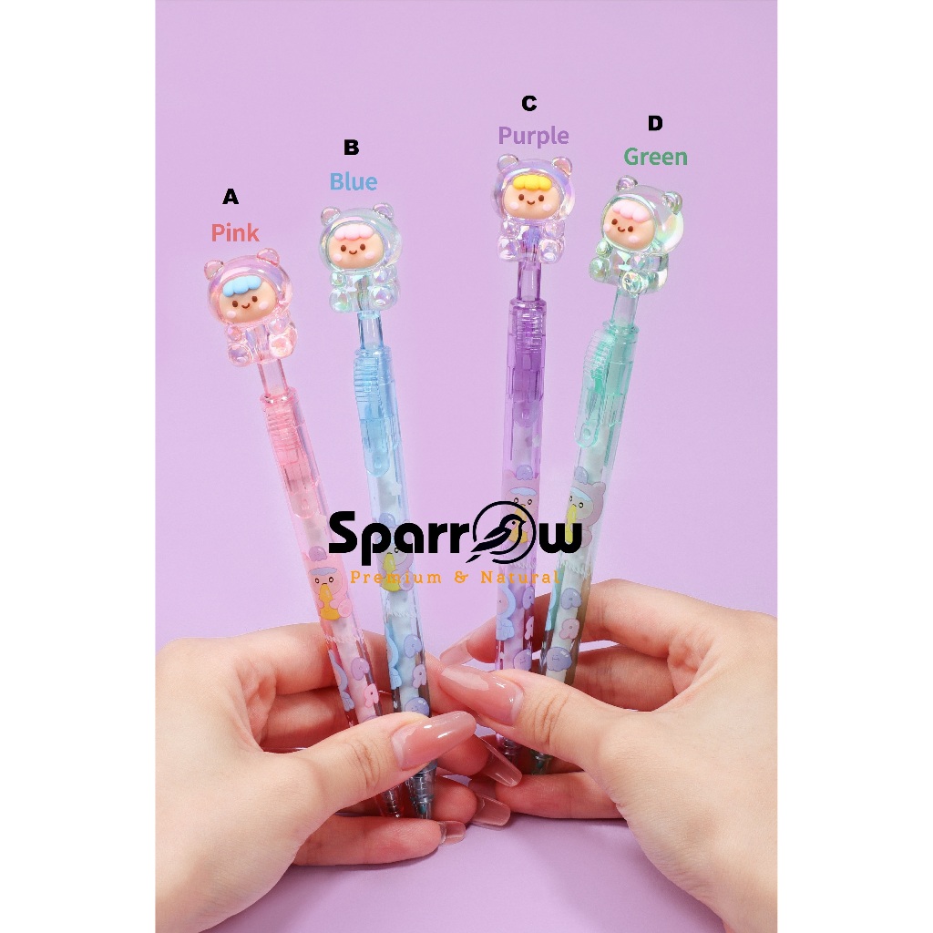 

SPARROW Pen Silikon / Silicone Pen / Pen Karakter Lucu Cantik GUMMY BEAR CRYSTAL (7737)