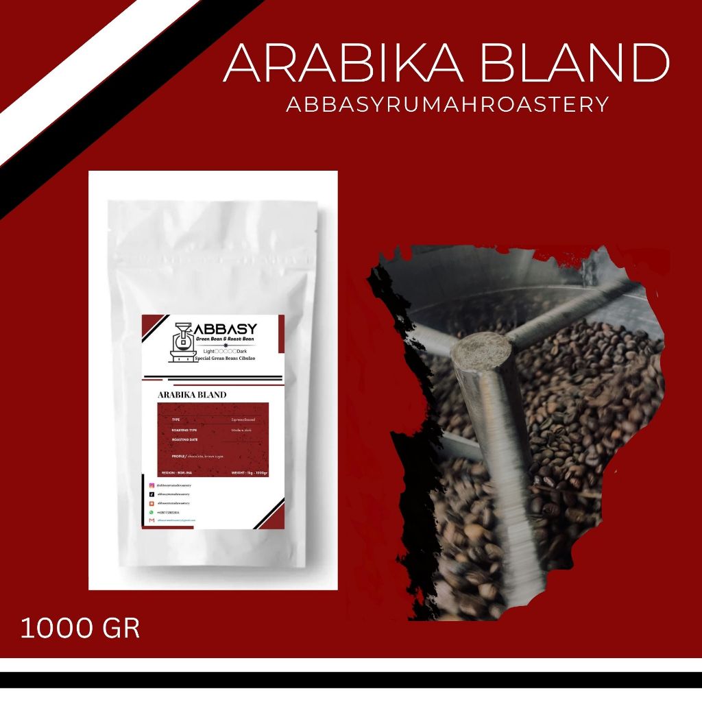 

Biji kopi (MURAH) Arabika Blend ABBASYRUMAHROASTERY