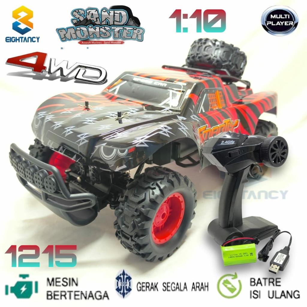 8T RC Car 1215 Mobil Remote Kontrol RC Car Sedan Offroad 4x4 1:10 2.4Ghz Costom ANTI AIR Remote Cont