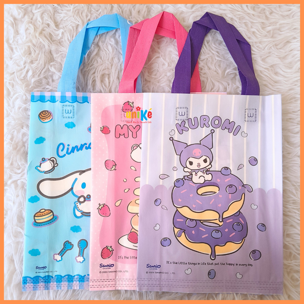 

Tas Ulang Tahun Anak LAMINASI Karakter Sanrio HLS 25x35 Goodie Bag Ultah UNIKE Goody Bag Grosir