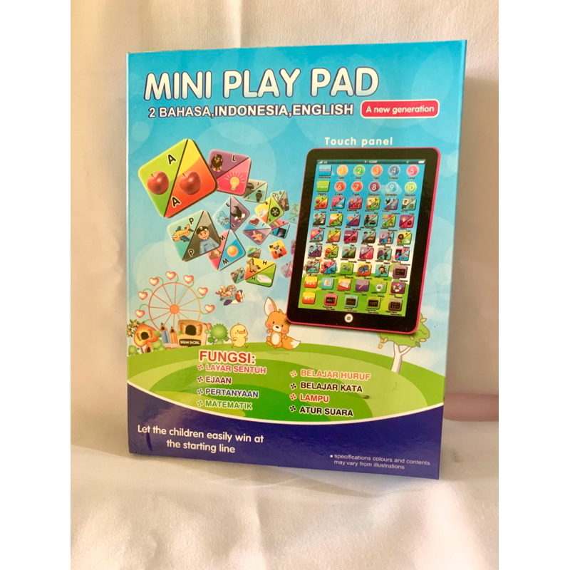 MINI PLAY PAD - MAINAN EDUKATIF - IPAD ANAK - TOUCH PANEL