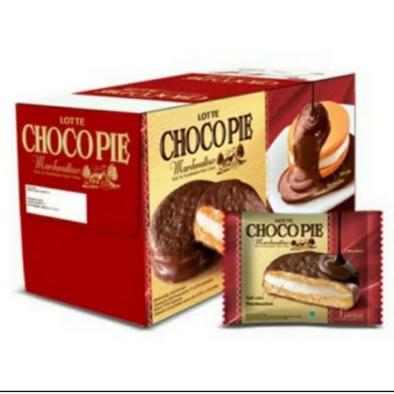 

TERMURAH !! Lotte chocopie, softcake marshmellow 1pack 26g