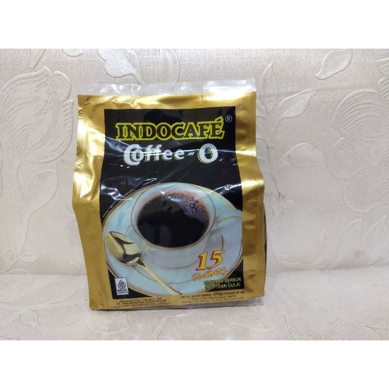 

INDOCAFE COFFEE-O ISI 15 SACHET / INDOCAFE KOPI O / INDOCAFE KOPI HITAM / KOPI INDOCAFE / INDOCAFE