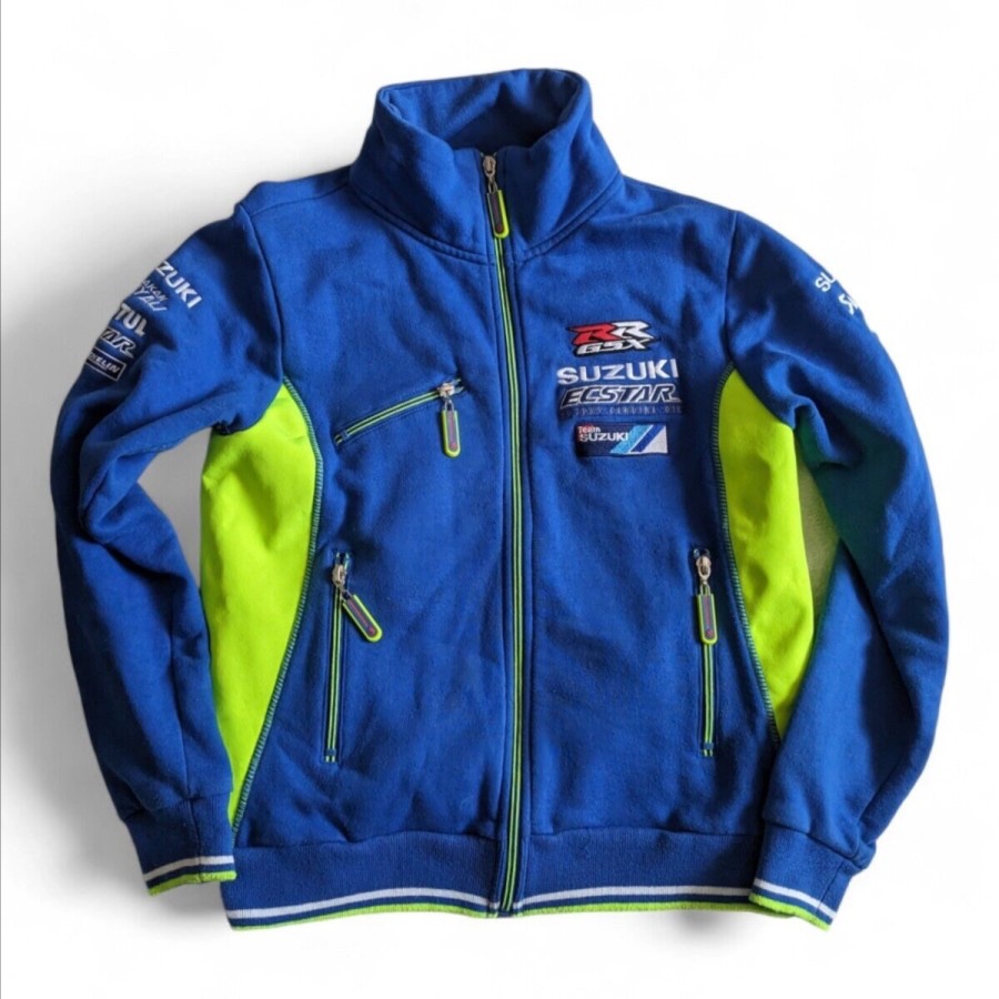 Suzuki MotoGP Team Ecstar Embroidered Zip Jacket. Jaket Pria