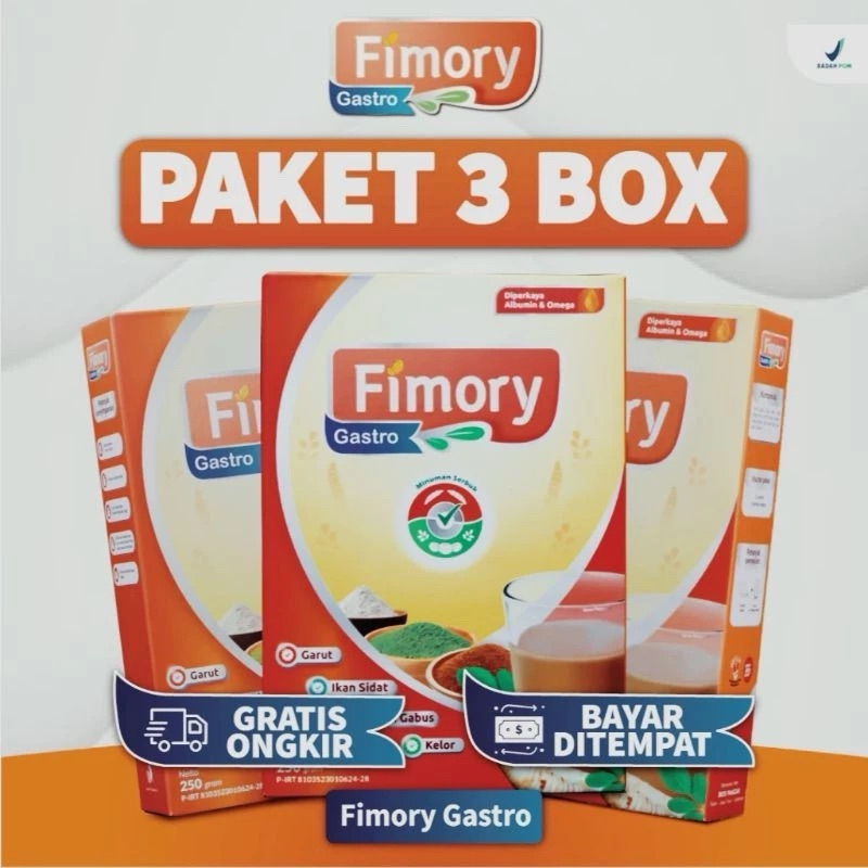

Paket Hemat Sehat, 3Box Fimory Gastro Mengatasi masalah asam lambung terbuat tadi Ubi Garut, Ikan Gabus, Ikan Sidat dan Gula Aren Murni.