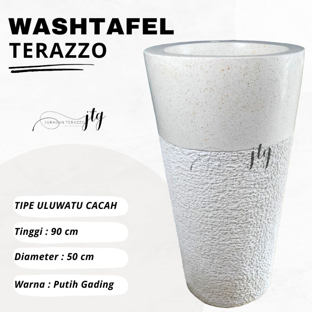 JURAGAN TERAZZO GROUP WASTAFEL CUCI TANGAN TERAZZO MARMER KERAMIK MINIMALIS TIPE  CACAH