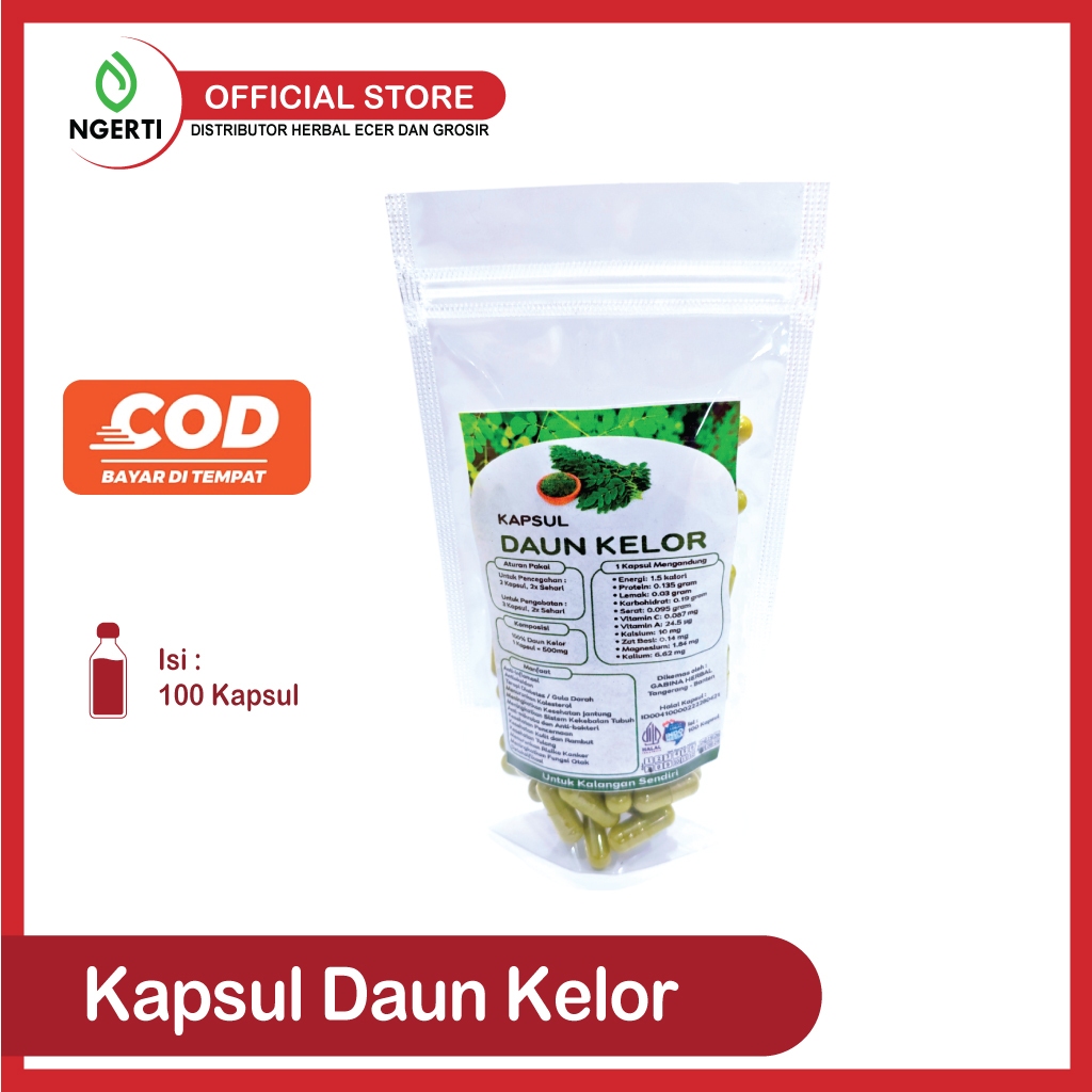 

Gabina Kapsul Daun Kelor Isi 100
