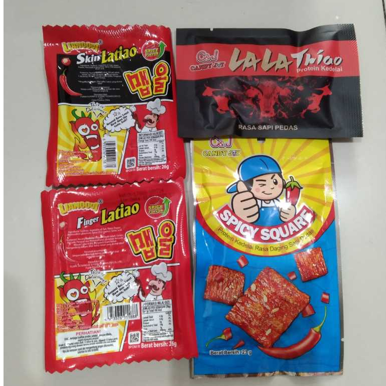 

SNACK IMPORT C&J LATIAO CHEWY LALATHIAO ROLL CEMILAN PEDAS SPICY PROTEIN KEDELAI LALA THIAO RASA DAGING SAPI MAKANAN RINGAN JAJANAN MURAH