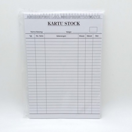 

Kartu Stok Kwarto Abjad / Catatan Stock Alphabet 100lembar
