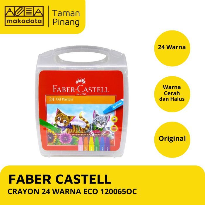 

CRAYON / OIL PASTEL FABER CASTELL ISI 24 WARNA ECO 1200640C