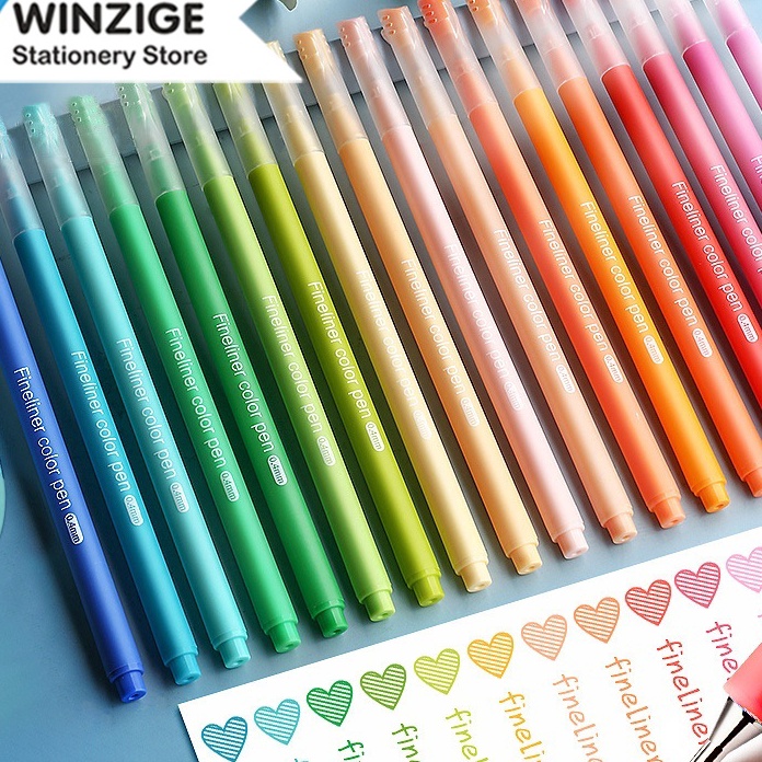 

HJ6 Winze Set 1 Pulpen 5mm pena pulpen gel warna warni pulpen aesthetic morandi pastel retro color gel pen journal marker pen alat tulis stationery bulpen