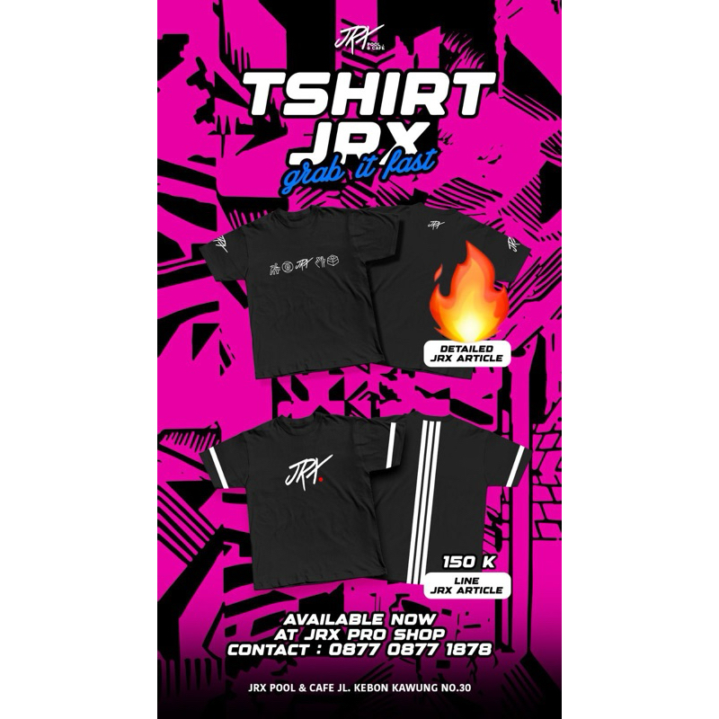 tshirt JRX black hitam