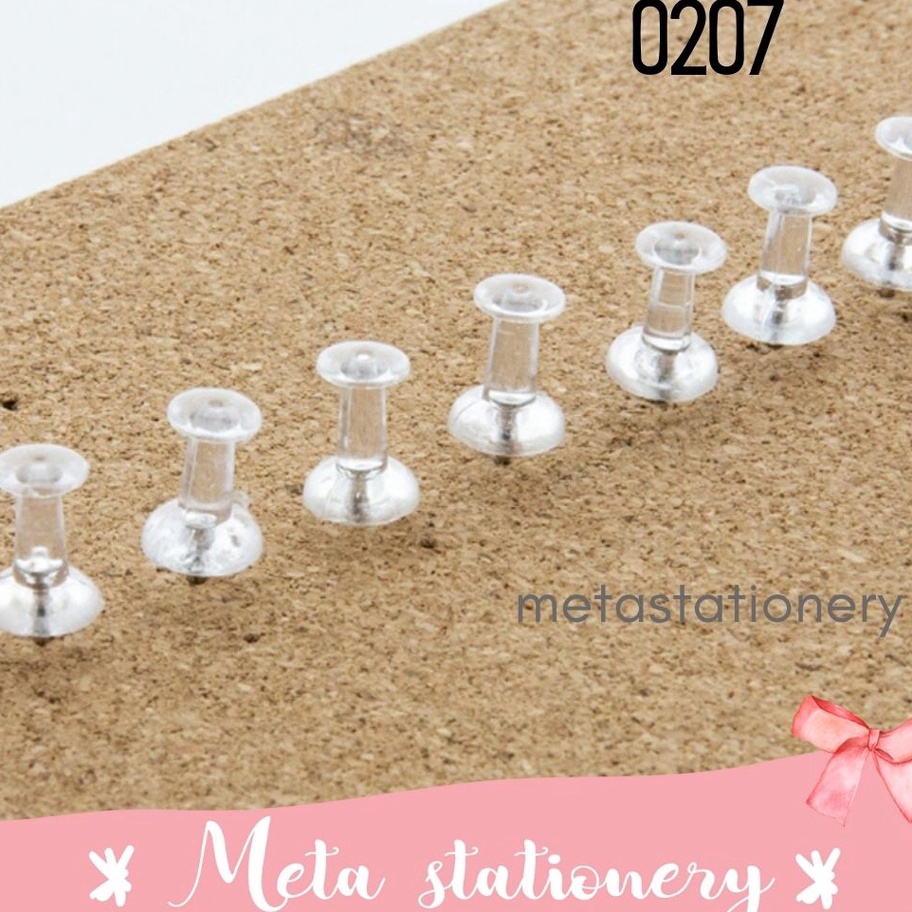 

KILAT SUPER Push Pin Transparan Clear Push Pins Bazic 27