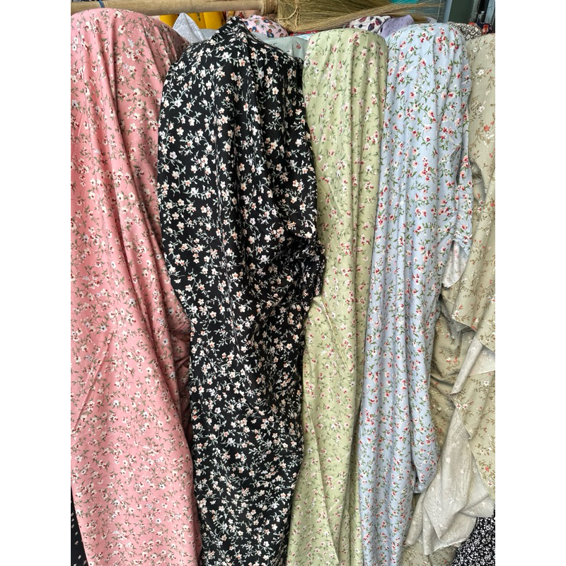 Kain Rayon Motif Bunga Jasmine