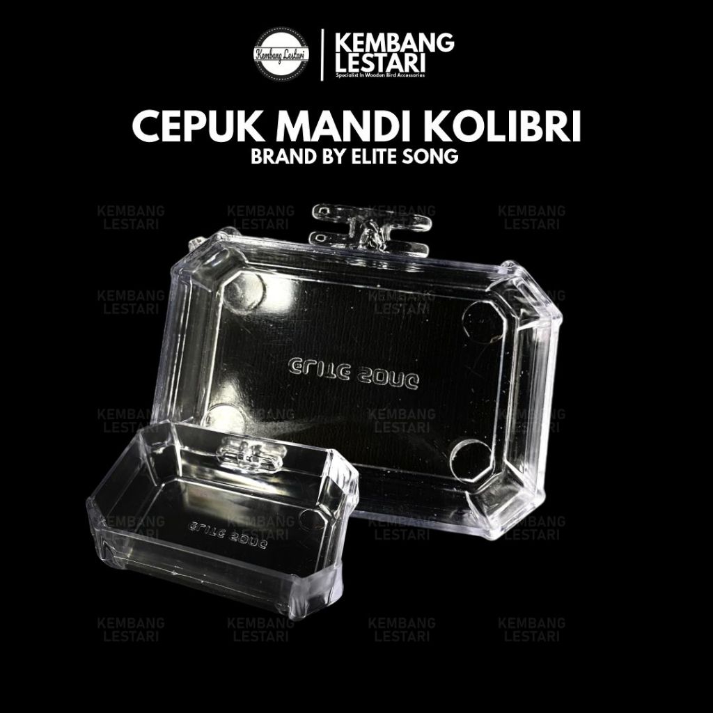 Cepuk mandi kolibri ninja, sogon, pleci, dan burung kecil segi 8 bahan tebal