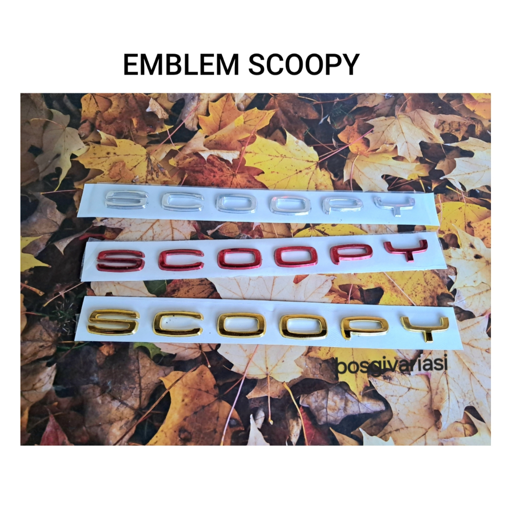 Emblem Scoopy 2021 2022 2023 / Emblem scoopy sudah ada perekat / Logo 3D honda timbul scoopy /emblem