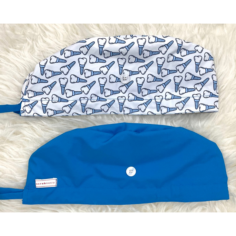 SURGICAL CAP TOPI OPERASI BEDAH dokter MEDIS surgical cap reversible bolak balik anti air scrubnesia