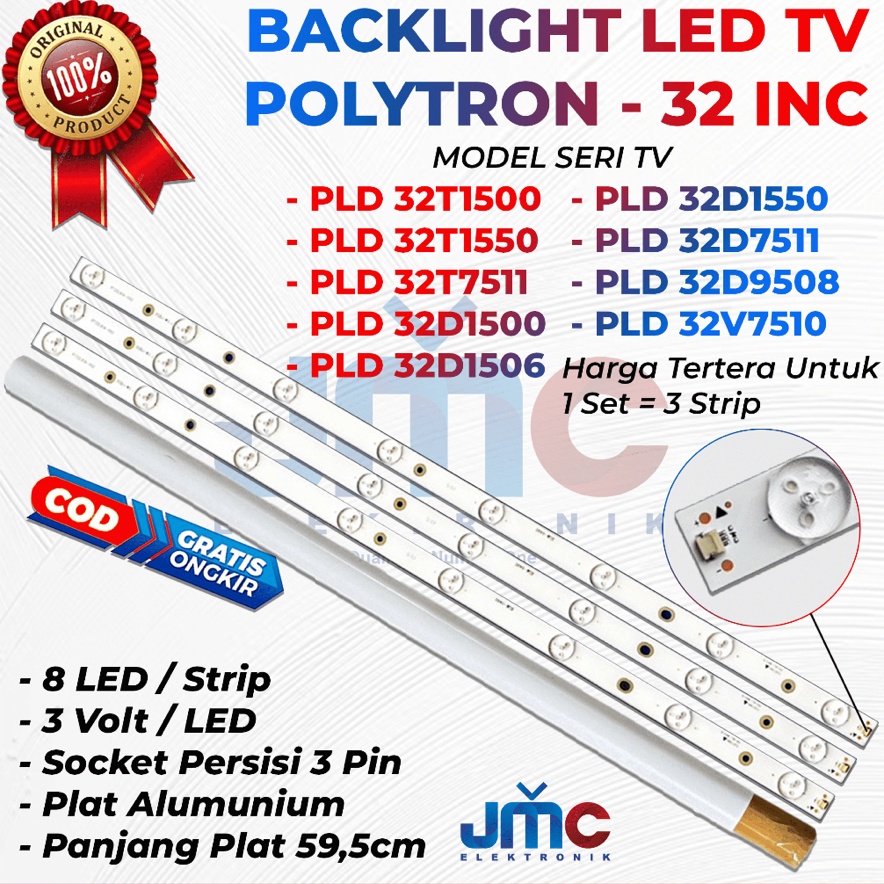 ART O4T BACKLIGHT TV LED POLYTRON 32 INCH PLD 32T15 32T155 32T7511 32D15 32D156 32D155 32D7511 32D95