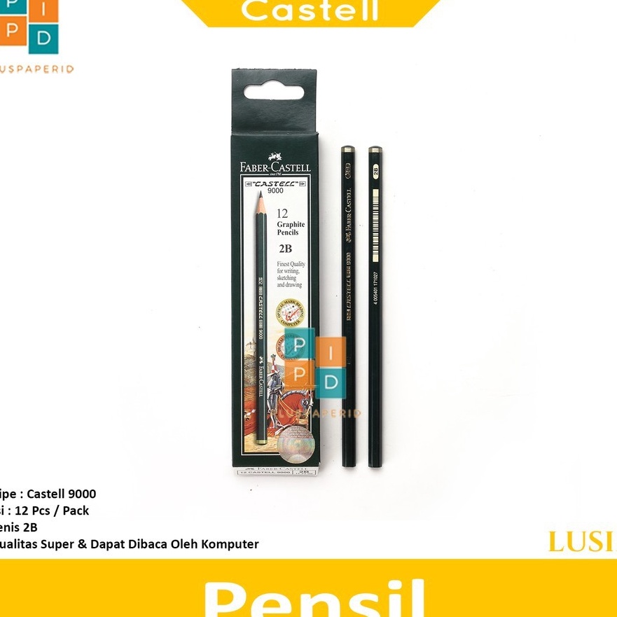 

KP8 FABER CASTELL Pensil Kayu 9 2B Varian Komputer Ujian LUSIN