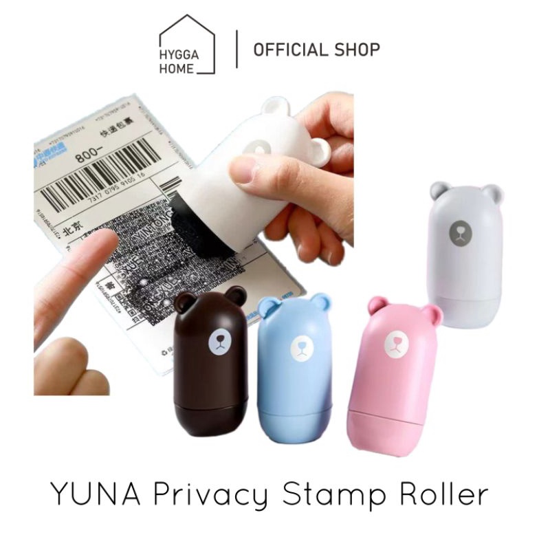 

ART W2K3 Hygga Home YUNA Stampel Roller Beruang Lucu Pelindung Data Alamat Paket Dokumen Portable Cute Bear Stamp Privacy Cover