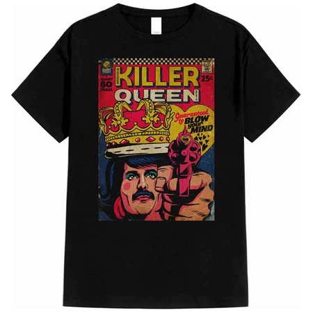 baju kaos musik band distro killer queen katun 24s free stiker