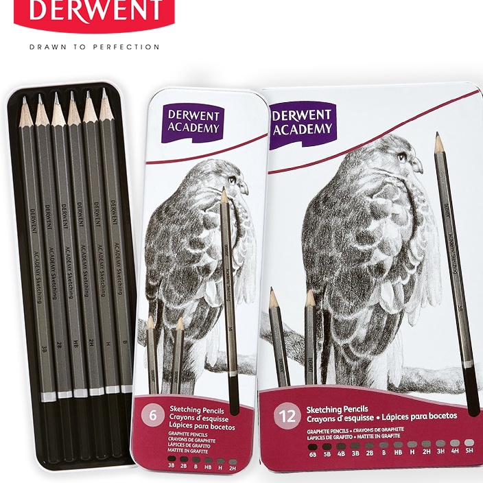 

Eksklusif Derwent Academy Sketching Pencil Set Metal Tin Sketsa