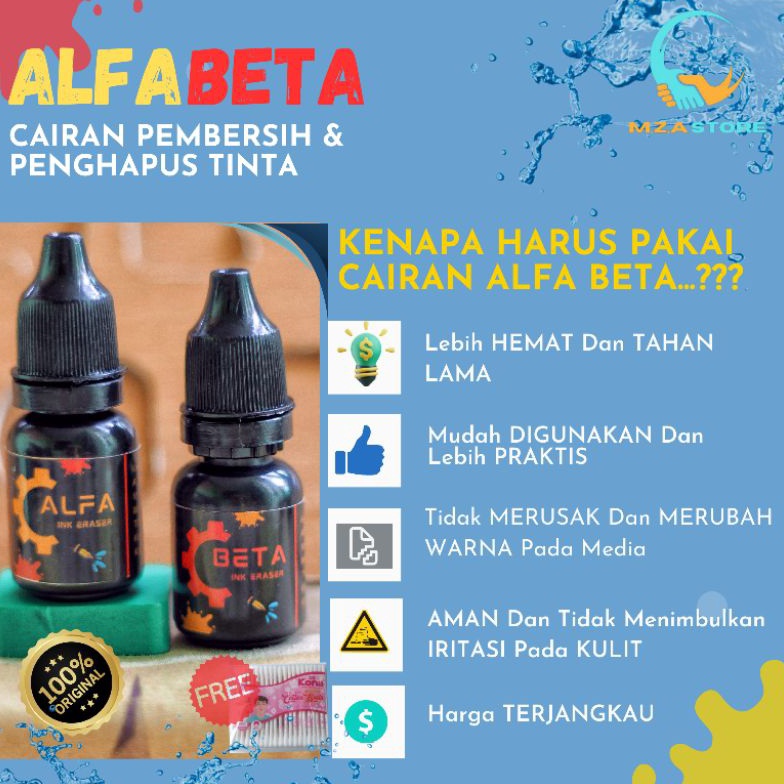 

ART B4B7 CAIRAN Penghapus Tinta Stempel Twinpen PremiumALFA BETA