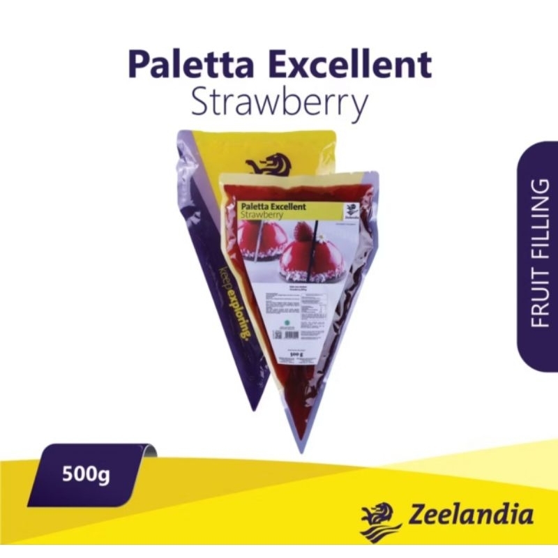 

PALETTA EXCELLENT STRAWBERY 500 GR/ SELAI STRAWBERY/TOPPING CAKE &ROTI