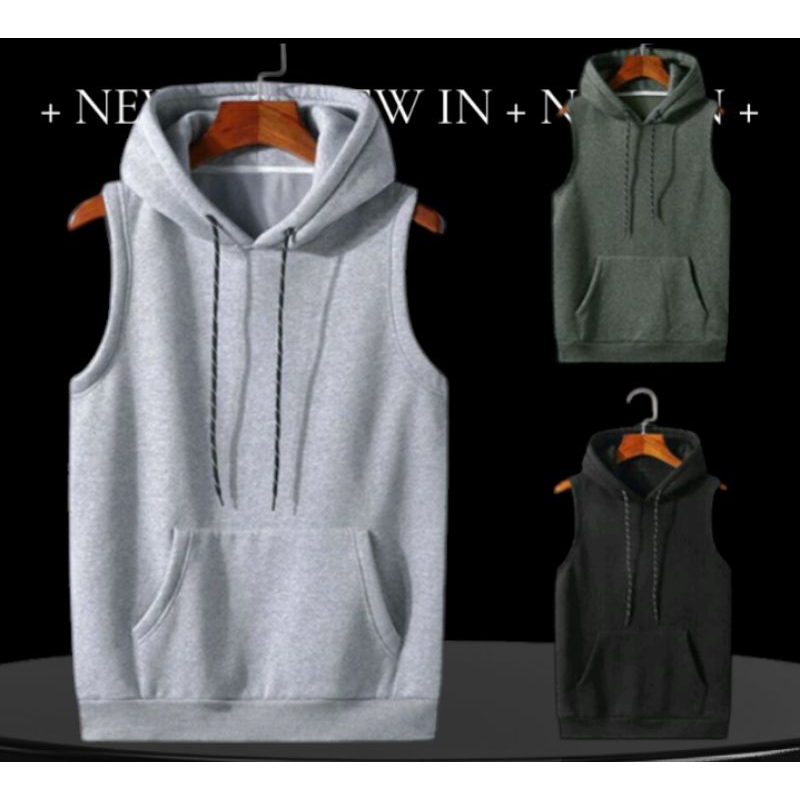 Jaket Rompi Pria Jumbo Big Size Rompi Hoodie Pria Jumbo