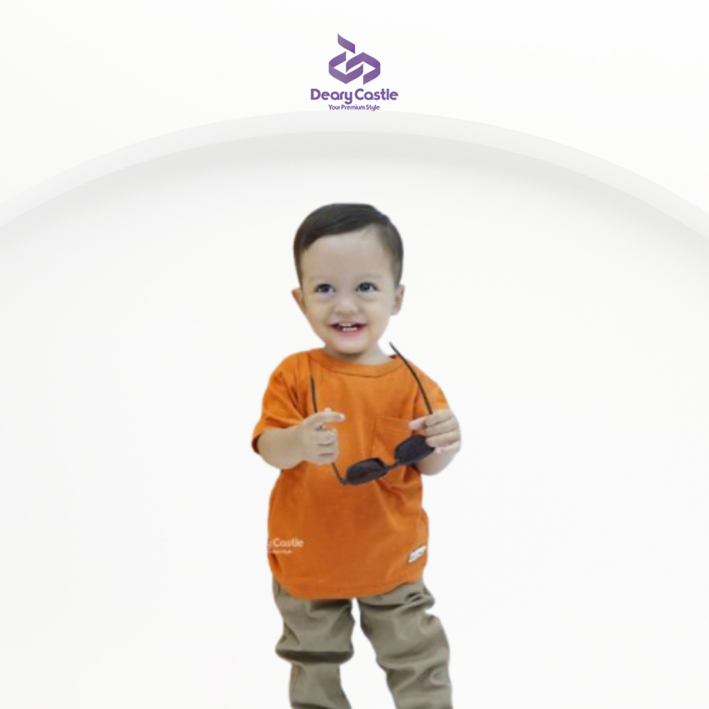 DEARY CASTLE DAILY Kaos Ukail Tshirt Anak Laki-Laki Polos