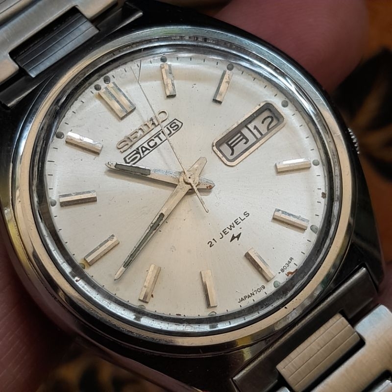 Jam tangan wanita Seiko actus 21jewels 7019 8010 automatic