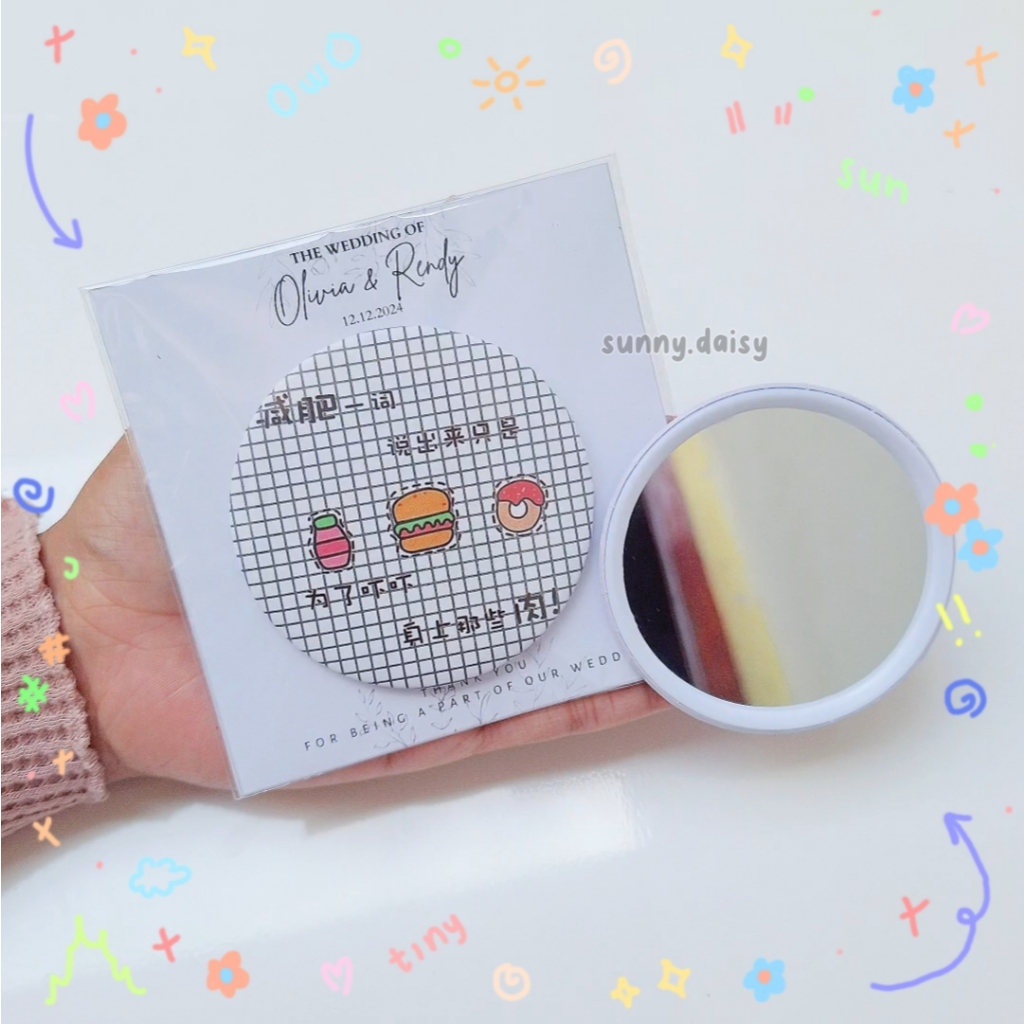 Souvenir Wedding Cermin | Souvenir Kaca Cermin | Souvenir Pernikahan | Souvenir Pernikahan Murah | S