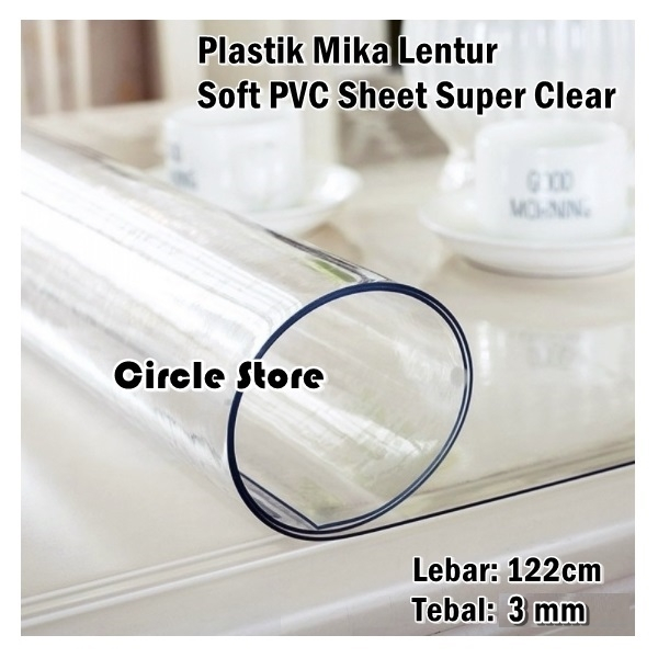 

Plastik Mika Lentur PVC Super Transparan Clear Bening 122cm Tebal 3mm