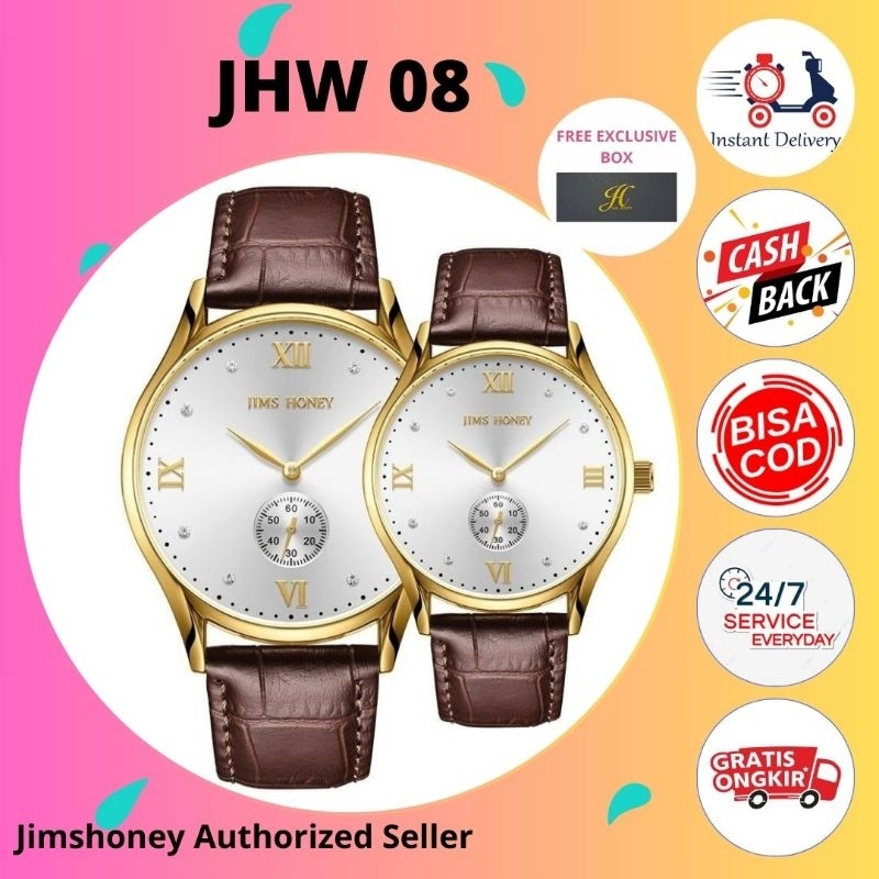 JIMSHONEY JHW 08 JAM TANGAN couple cowok cewek pria wanita bisa beli satuan FREE exclusive box inclu