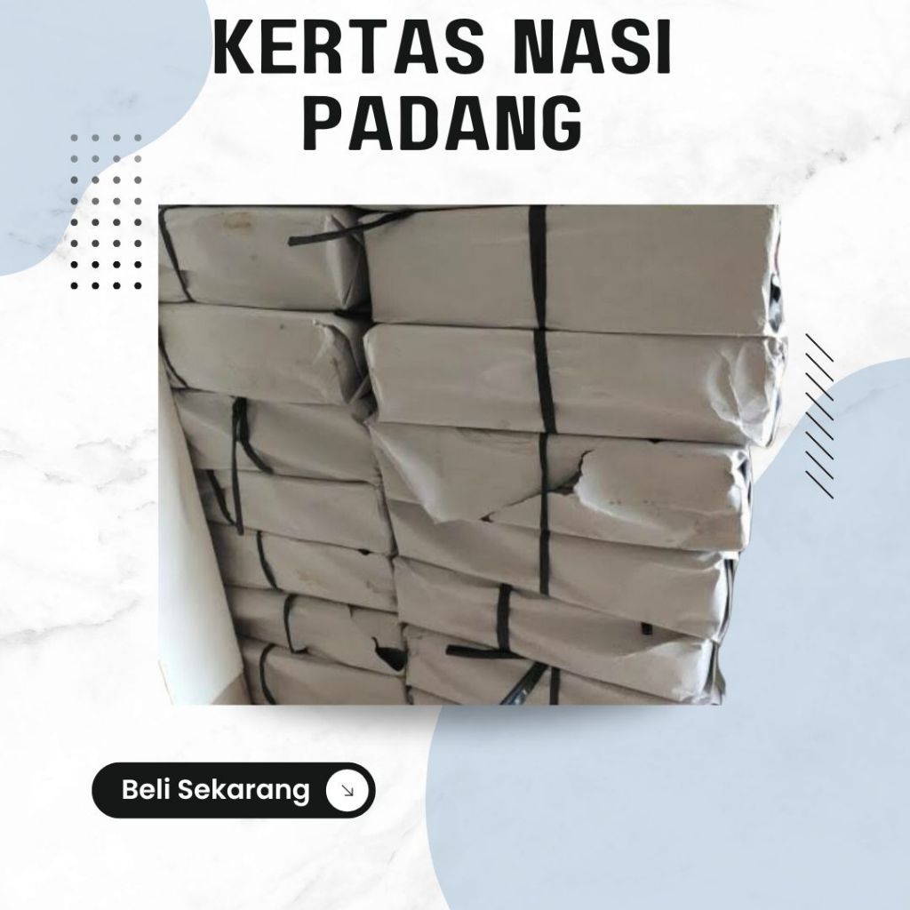

KERTAS NAS PADANG PUTIH HALUS KW 1/ KERTAS PEMBUNGKUS MAKANAN/ - + 1KG