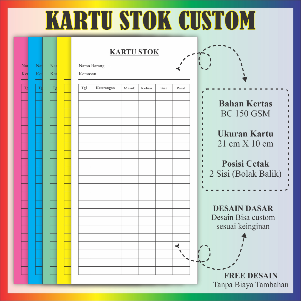 

Kartu Stok Desain sesuai keinginan / Kartu Stock Custom Isi 100 Lembar
