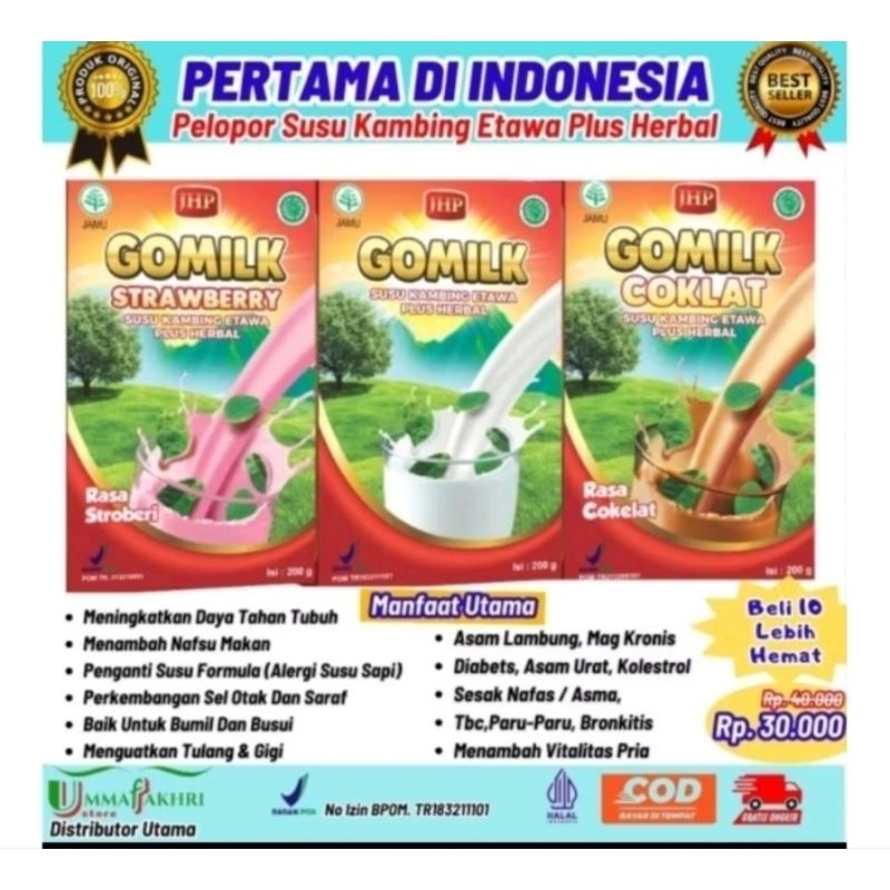

GOMILK SUSU KAMBING PLUS HERBAL Etawa bubuk