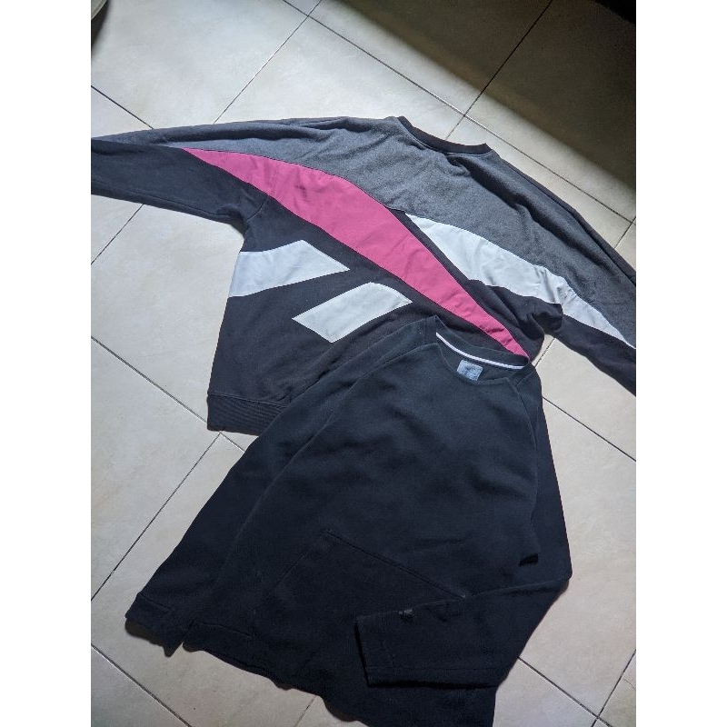 berdua, crewneck rebook biglogo dan cn nike tech