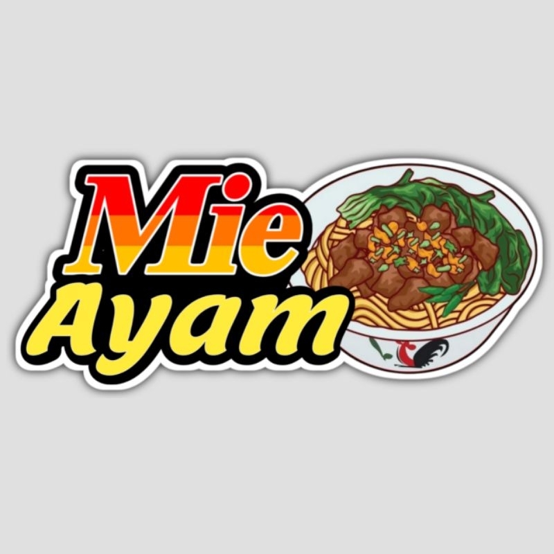 

Stiker Mie Ayam | Stiker Aksesoris Gerobak Jualan