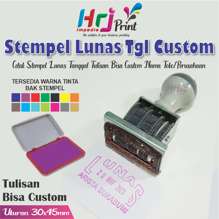 

Stempel lunas Tgl custom nama toko/perusahaan | Cetak stempel lunas terima kasih tanggal custom