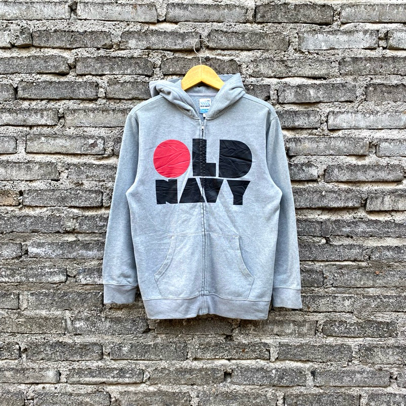 ZIPPER HOODIE OLD NAVY GREY